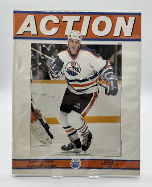 Action Edmonton Oilers Official Program February 14 1988 VS. Canucks